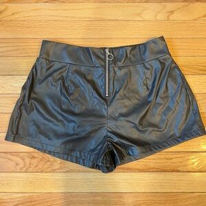 4 for $20 Black Faux Leather Shorts